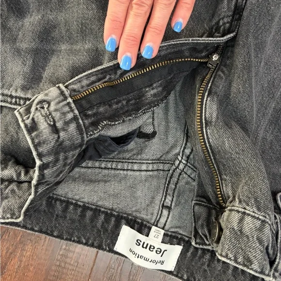 Reformation Cary High Rise Slouchy Wide Leg Jeans Sz 27 - Picture 3 of 5